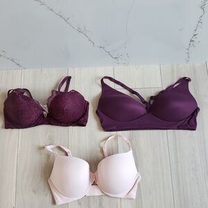 Victoria's Secret Purple and Pink Bra Set